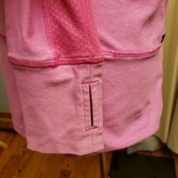 C9 Champion Heather Pink 1/4 Zip Semi Fitted Jacket Long Sleeve Thumb Hole Small - Picture 6 of 10